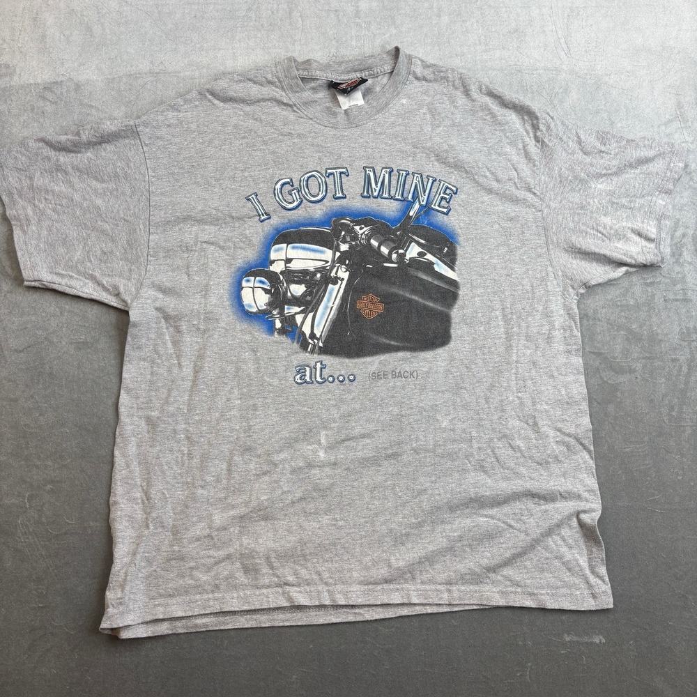 Harley Davidson Shelton's Mall Store Graphic T-Shirt‎ Grey Men's XL